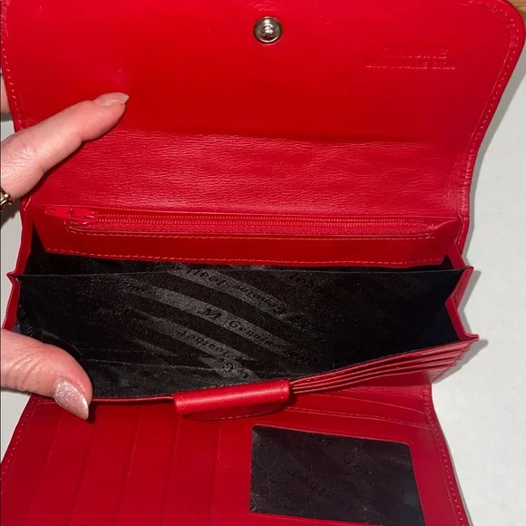 Red Genuine Crocodile Leather Wallet or Clutch - Picture 4 of 5